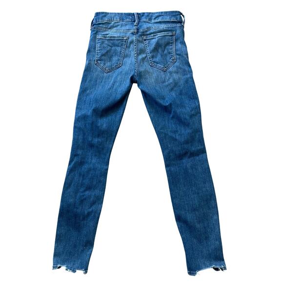 Mother The Looker Ankle Chew Jeans Women’s 25 Distressed Mum’s The Word Wash - Picture 2 of 15